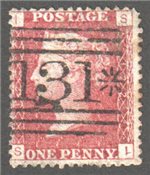 Great Britain Scott 33 Used Plate 122 - SI